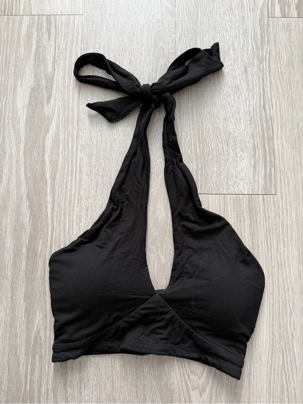 Klassy Network - Black Halter Crop Top - Small